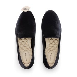 Birdies The Starling Black Velvet Flats